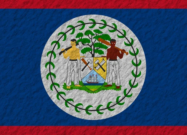Belize flag stone — Stock Photo, Image