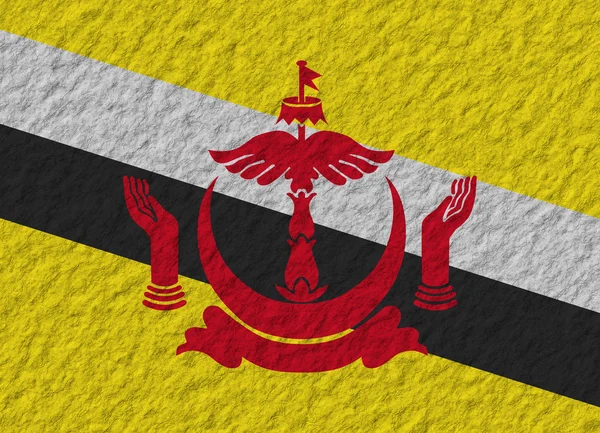 Brunei flaga kamień — Zdjęcie stockowe