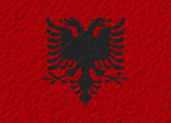 Albania bandera piedra —  Fotos de Stock