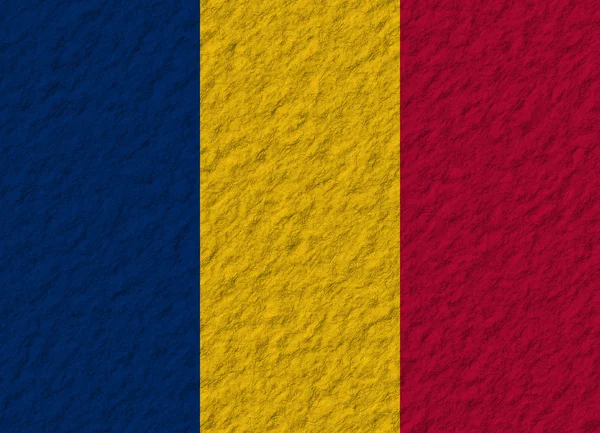 Tchads flagga sten — Stockfoto