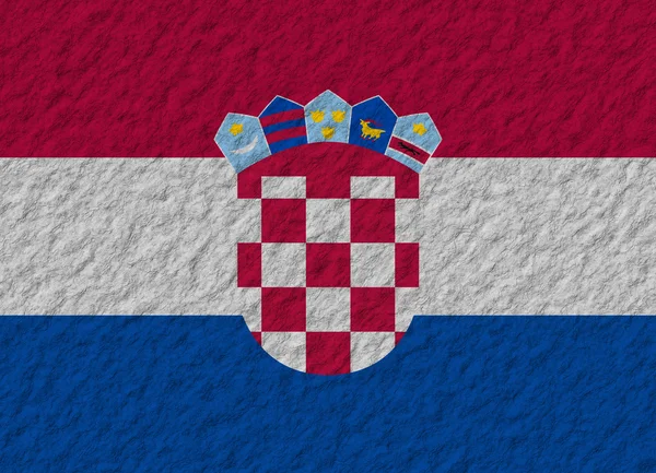 Croacia bandera piedra —  Fotos de Stock