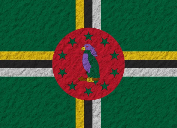 Dominica vlag steen — Stockfoto
