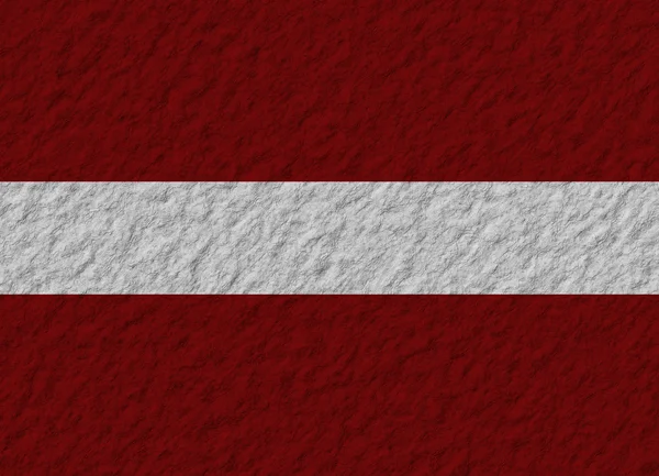 Letonia bandera piedra — Foto de Stock