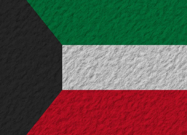 Kuwait bandera piedra — Foto de Stock