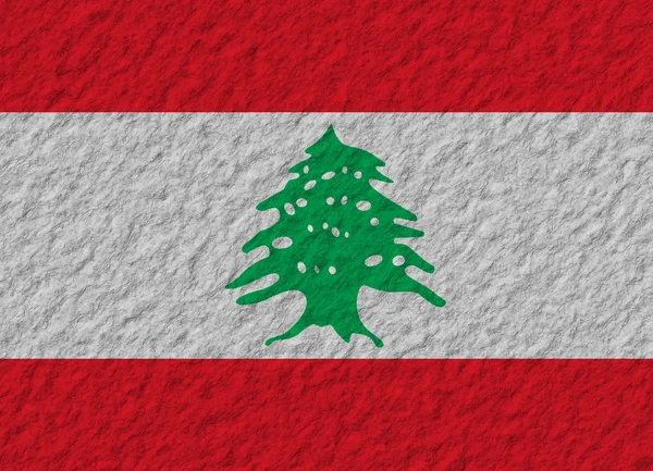 Lebanon flag stone — Stock Photo, Image