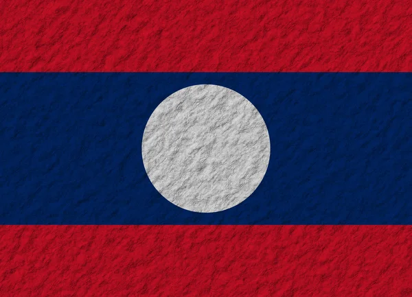 Laos bandeira pedra — Fotografia de Stock