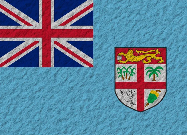 Pierre drapeau Fidji — Photo