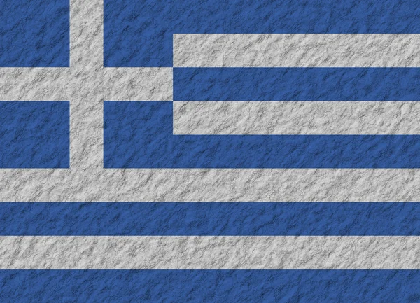 Ελλάδα πέτρα σημαία — Φωτογραφία Αρχείου