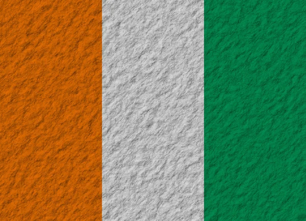 Elfenbenskustens flagga sten — Stockfoto