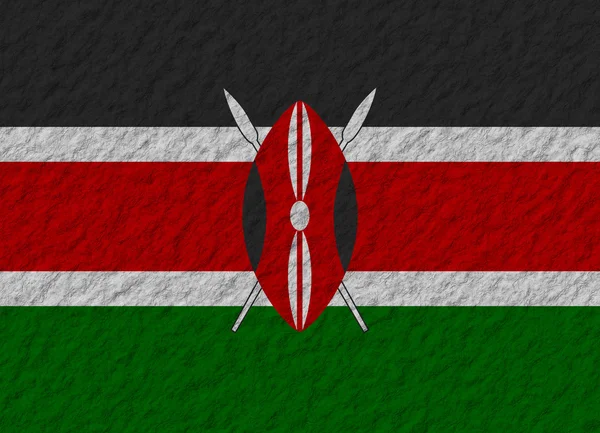 Pierre drapeau Kenya — Photo