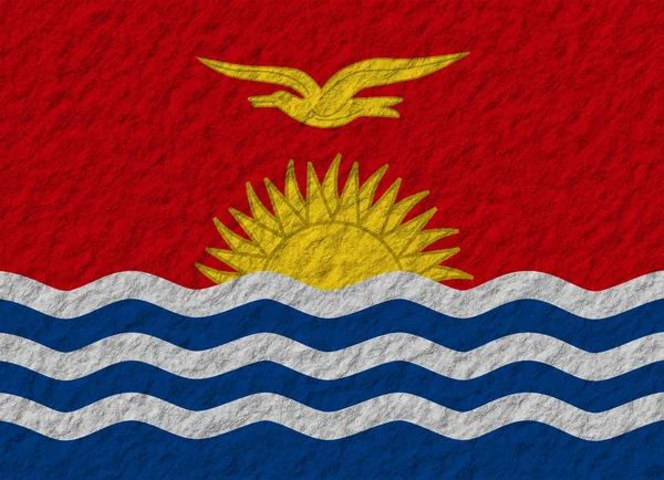 Kiribati bandera piedra — Foto de Stock