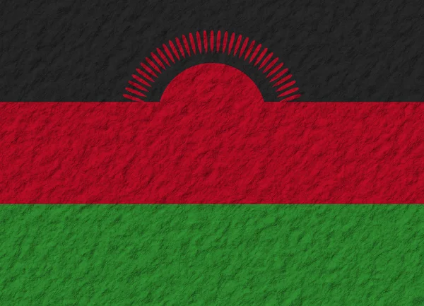 Bandera de Malawi piedra — Foto de Stock