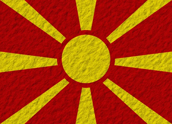 Macedonia bandera piedra —  Fotos de Stock