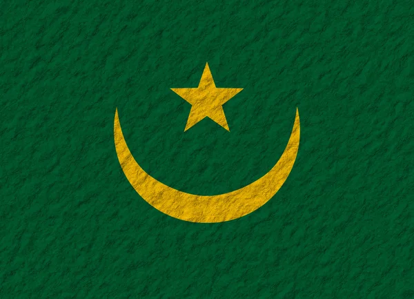 Mauritániai lobogója kő — Stock Fotó