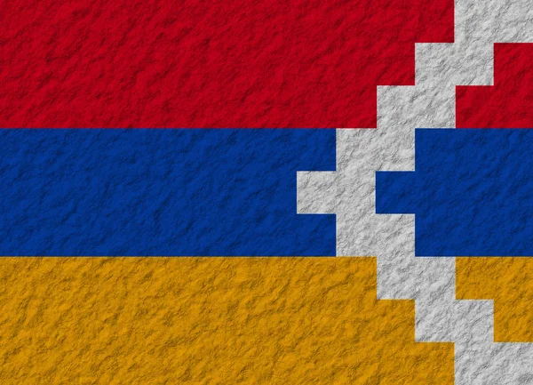 Nagorno Karabaj Bandera de la República piedra — Foto de Stock