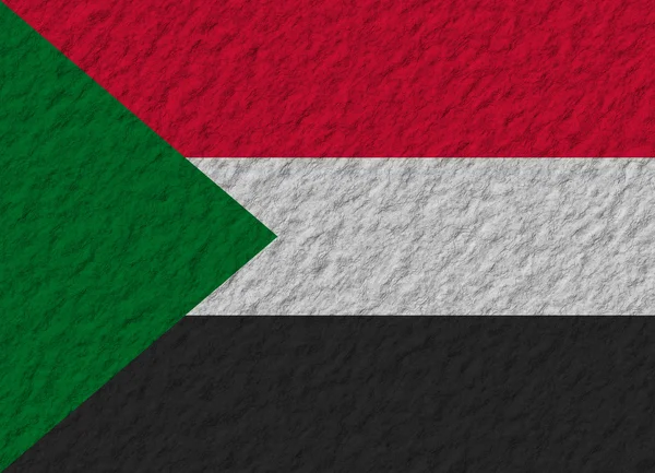 Sudão bandeira pedra — Fotografia de Stock