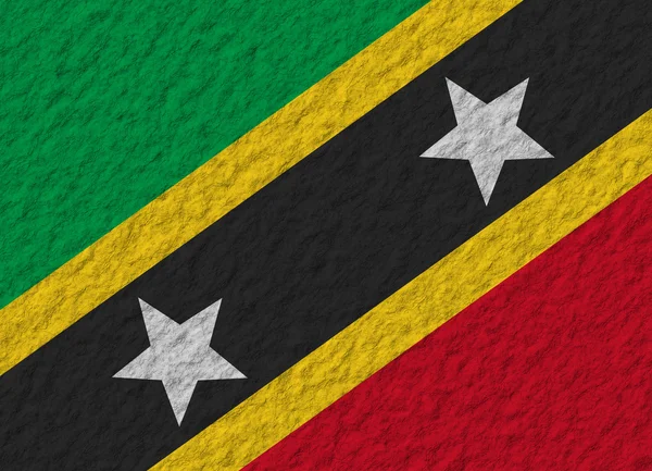 Saint Kitts en Nevis vlag steen — Stockfoto