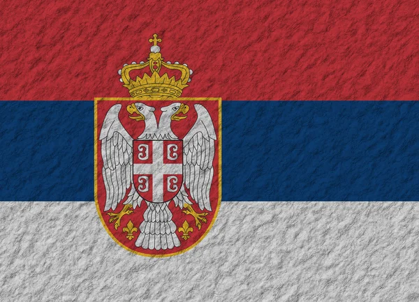 Serbia flag stone — Stock Photo, Image