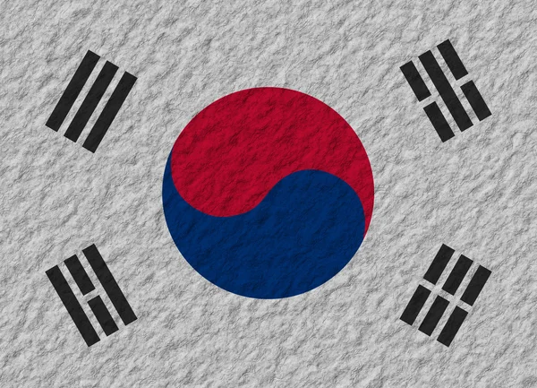 Corea del Sur bandera piedra —  Fotos de Stock