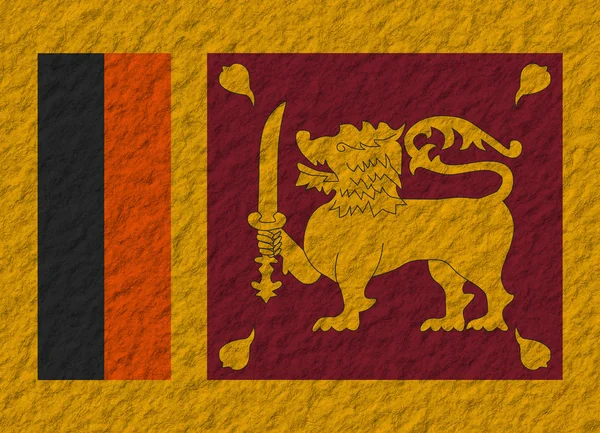 Sri Lanka flag stone — Stock Photo, Image