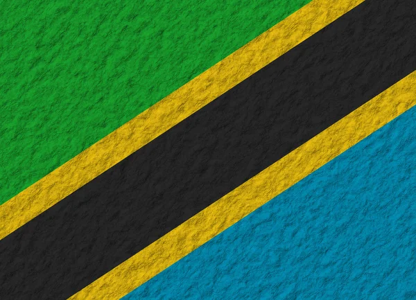 Tanzania vlag steen — Stockfoto