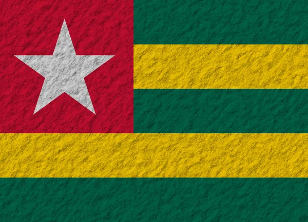Togo bayrak taş — Stok fotoğraf