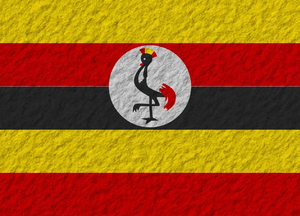 Uganda flaga kamień — Zdjęcie stockowe