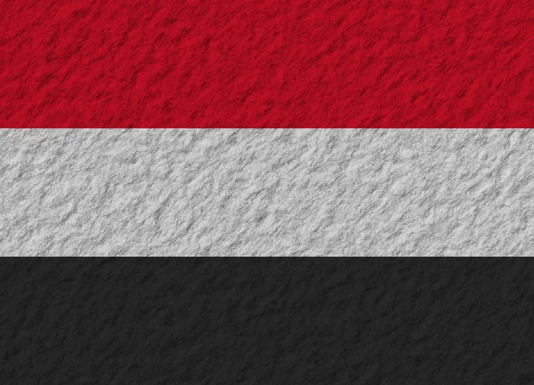 Jemen vlajka kámen — Stock fotografie