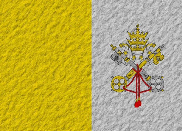 Vaticaanstad vlag steen — Stockfoto