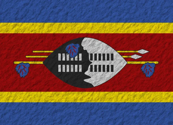 Swazilands flagga sten — Stockfoto