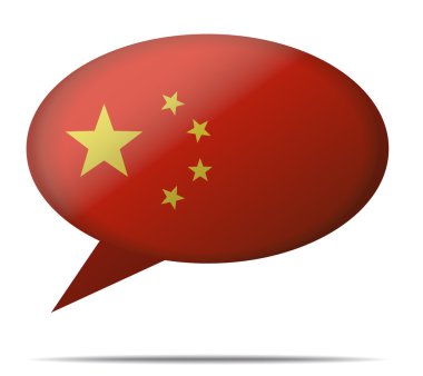 Konuşma balonu bayrak Çin