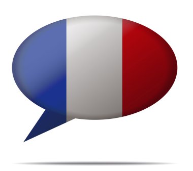 Konuşma balonu bayrak Fransa