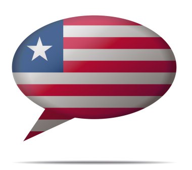 Konuşma balonu bayrak Liberya