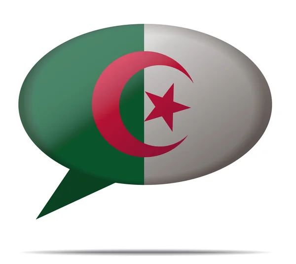 Speech Bubble Flag Algeria — Stock Vector