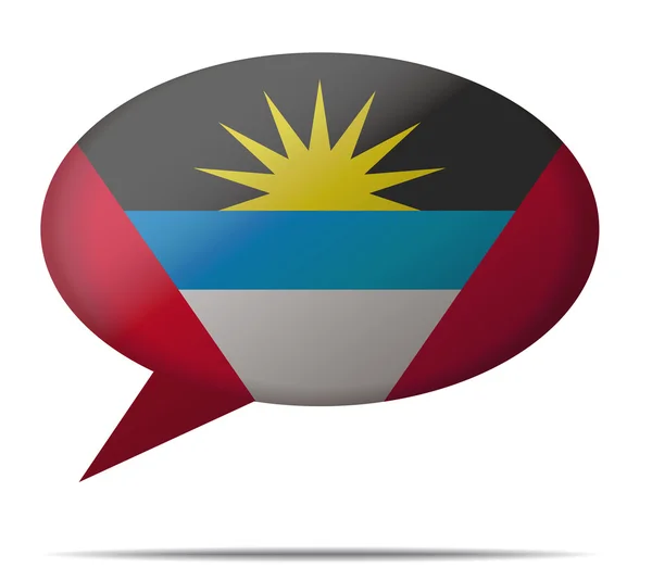 Speech Bubble Flag Antigua and Barbuda — Stock Vector