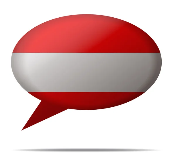 Discours Bubble Flag Autriche — Image vectorielle