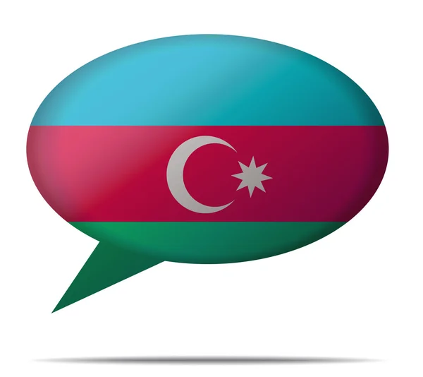 Speech Bubble Flag Azerbaijan — Stock Vector