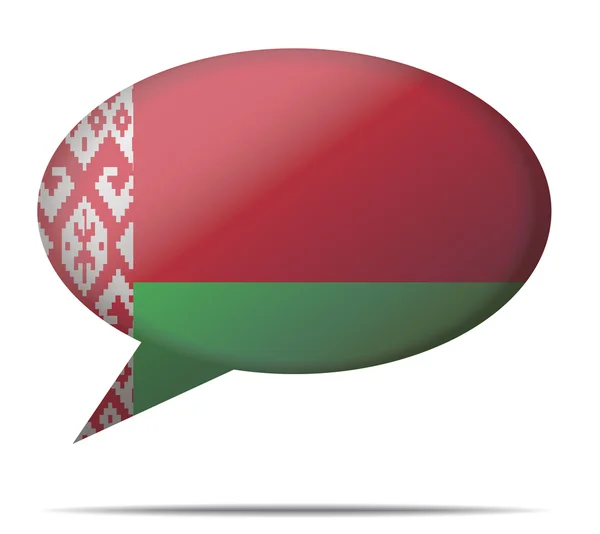 Discurso Bandera de burbuja Bielorrusia — Vector de stock