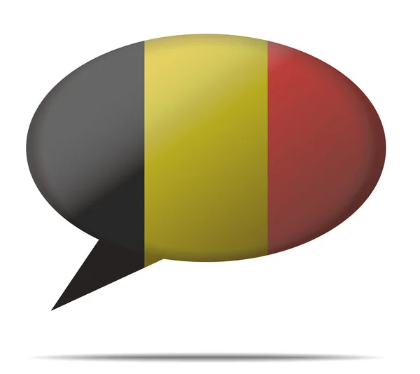 Speech Bubble Flag Belgium — Stock Vector