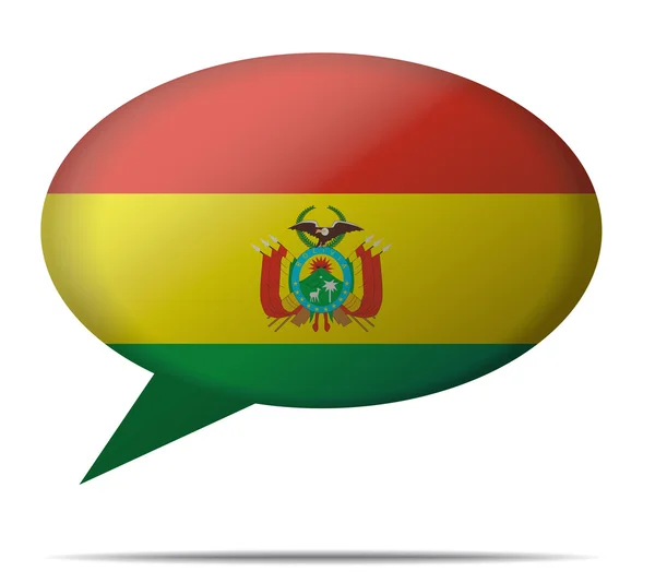 Konuşma balonu bayrağını Bolivya — Stok Vektör