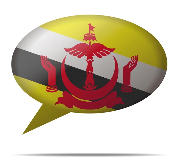 Toespraak Bubble vlag Brunei — Stockvector