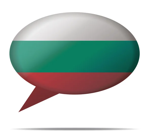 Řeč bublina vlajky Bulharsko — Stockový vektor