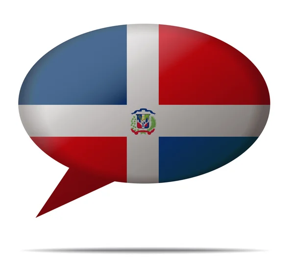 Řeč bublina vlajka Dominikánské republiky — Stockový vektor