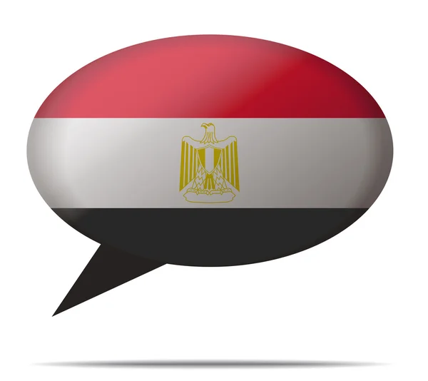 Discours Drapeau bulle Egypte — Image vectorielle