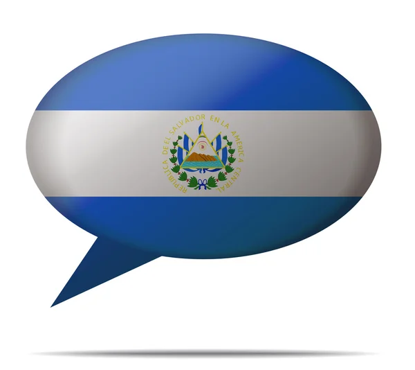 Řeč bublina vlajka El Salvador — Stockový vektor