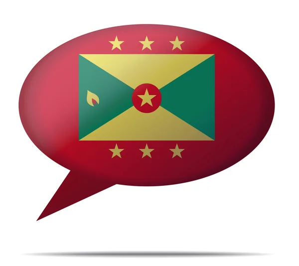 Konuşma balonu bayrak Grenada — Stok Vektör