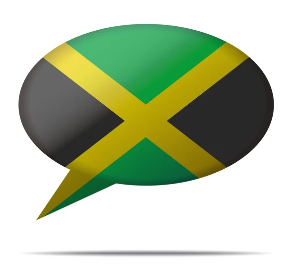Mowy Bańka flaga Jamajki — Wektor stockowy
