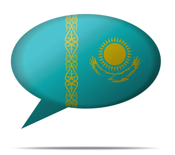 Speech Bubble Flag Kazakhstan — Stock Vector