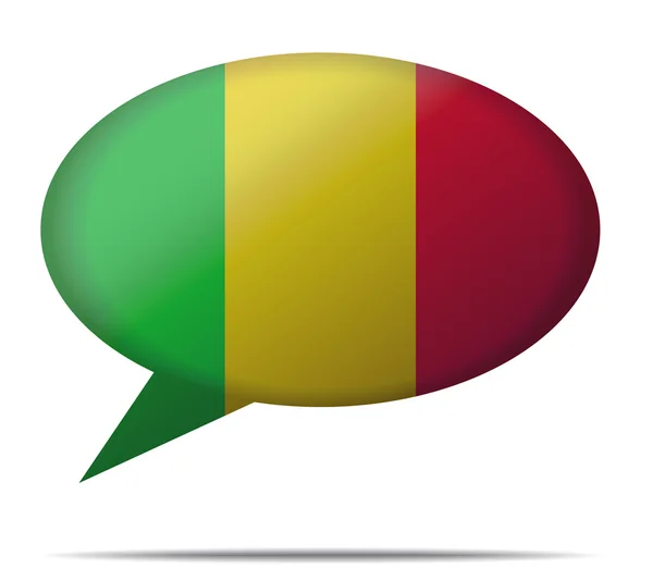 Speech Bubble Flag Mali — Stock Vector