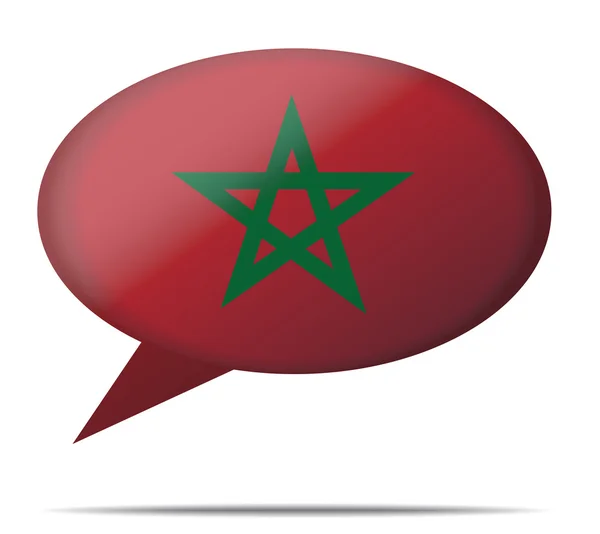 Mowy Bańka flaga Maroka — Wektor stockowy
